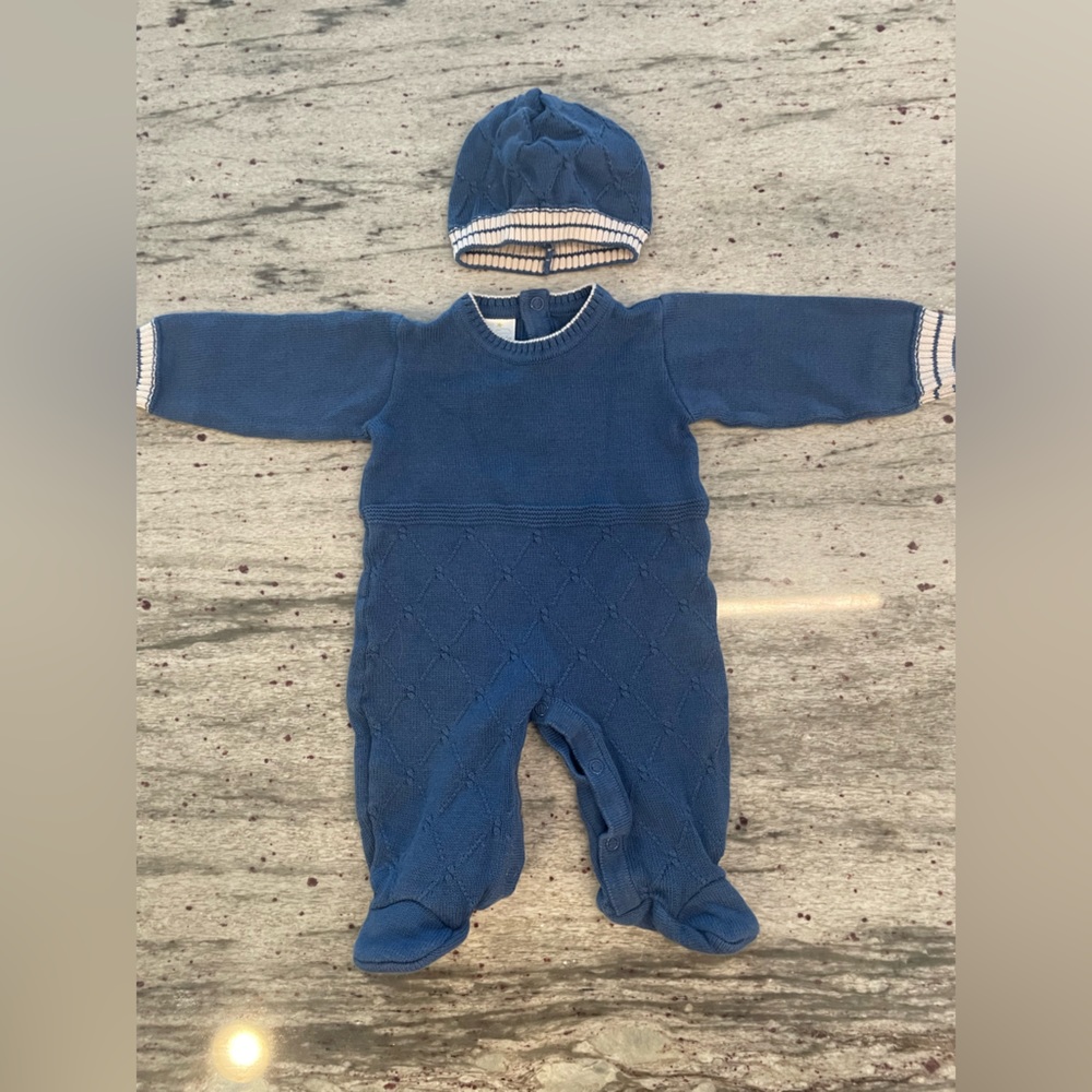 Dolce Goccia Blue Knit Jumper with Hat